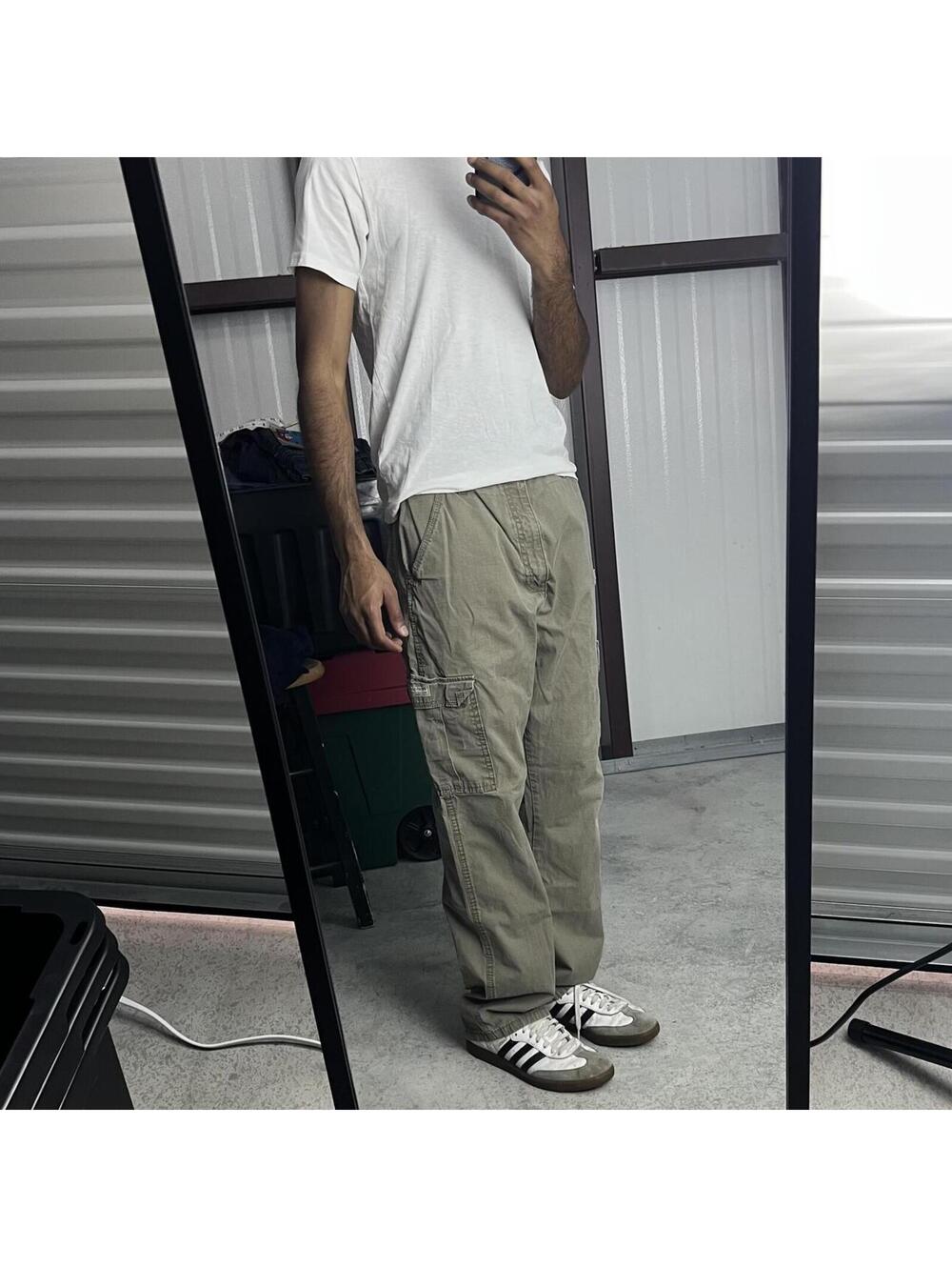 Wrangler Slim Straight Leg Cargo Pants Mens 32X32 Utility Y2K Skater Loose